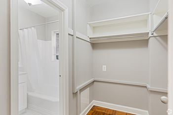 Walk-in closet in select apartments at The York and Potomac Park in Foggy Bottom NW Washington DC 20006